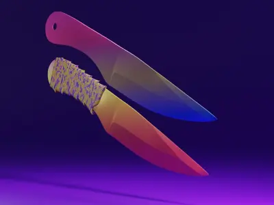 Throwing knives 3D model