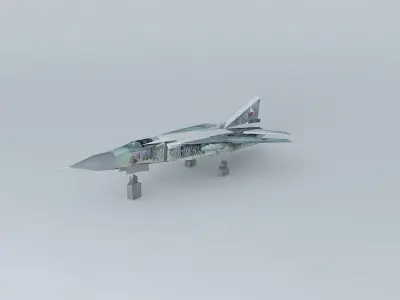 Mig 23ML podstavec 1 SLP ČB Free 3D model