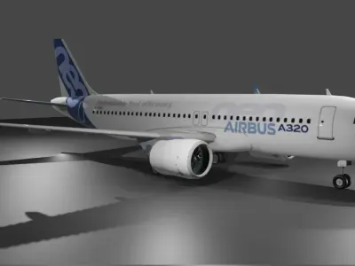 Airbus a320neo Airbus house livery Low-poly 3D model Low-poly 3D model