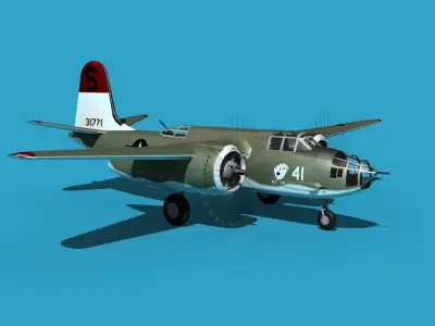 Douglas A-20E Havoc V05 3D model