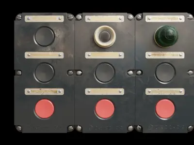 Switchboards metal box 3D model