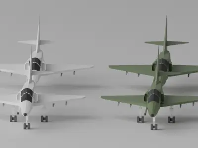 Cartoon Douglas A-4 Skyhawk 3D model