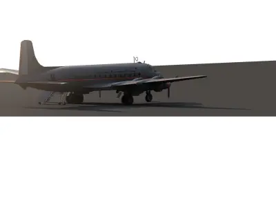 AMERICAN OVERSEAS AIRLINES CONSTELLATION L-049 and DOUGLAS DC-4 3D model