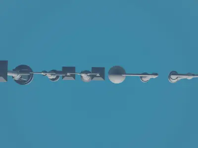 Historic Oakland Iron Street Light pole 3D print model