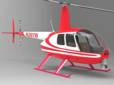 News Helicopter 3D model