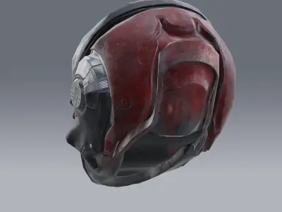 lowpoly scifi helmet Free low-poly 3D model