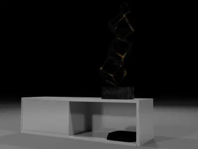 Desk for console Free low-poly 3D model