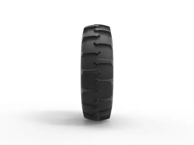 Tractor tire 3 Scale 1 to 25 3D print model