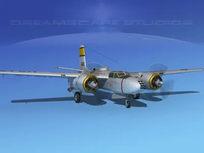 Douglas B-26B Invader V01 USAF 3D model