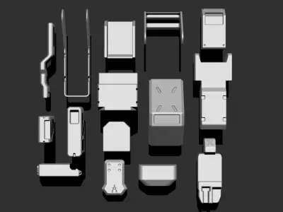 Basic Kit-Bash Vol1 Free 3D model