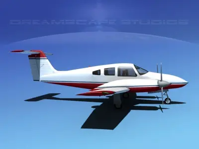 Piper PA-44-180 Seminole V07 3D model