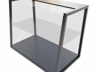 Glass Display Cabinet  Free low-poly 3D model