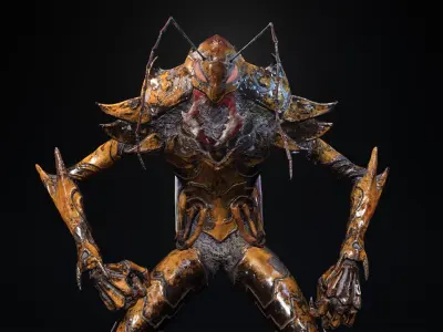 Bug 01 Low-poly 3D model