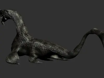 Leviathan Monster Low-poly 3D model