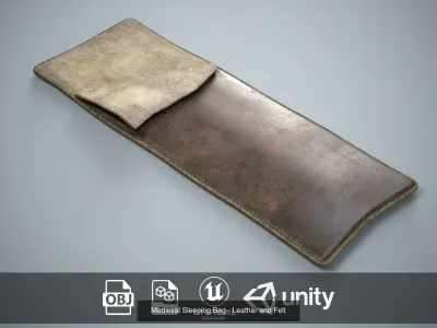 Sleeping Bag Pack - 6 Military and Medieval Bedrolls 3D Model Collection