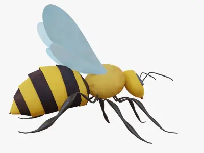 Bee Cartoon 3D model