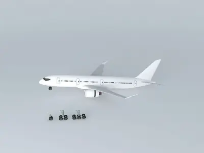 Landing Gear for Airliners Airplanes with Landing Gear Free 3D model