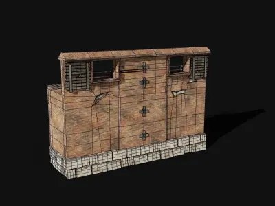 CASTLE MEDIEVAL WATCH TOWER WALLS WALL BUILDER COLLECTION AAA Low-poly 3D model