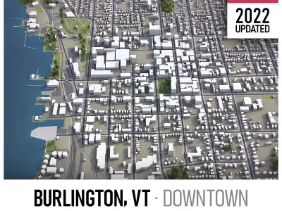 Burlington Low-poly 3D model