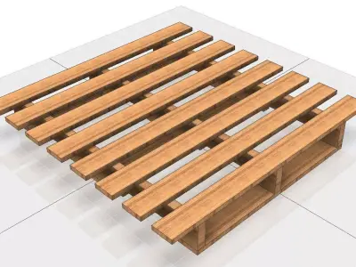Wooden Pallet Free 3D model order
