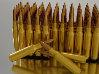 Bullets Pack Low-poly 3D model