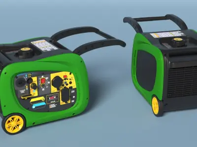 Portable Dual Fuel Inverter Generator 3D model
