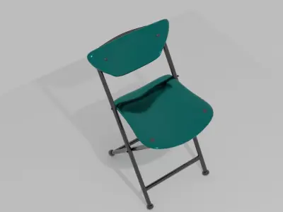 Folding Chair Low-poly 3D model