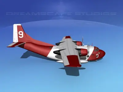 Fairchild C-123B Provider Firefighter 1 3D model