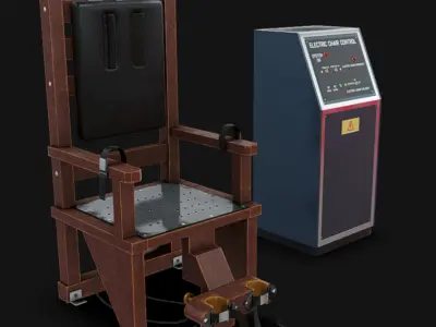 Electric Chair 01 Low-poly 3D model