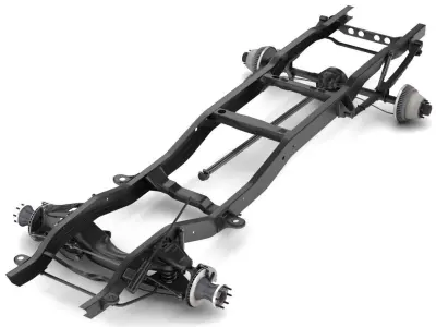 PICKUP TRUCK CHASSIS 2WD DUALLY 3D model