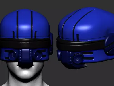 helmet high poly sculpt 3d printable  3D model 180