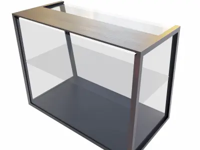 Glass Display Cabinet  Free low-poly 3D model