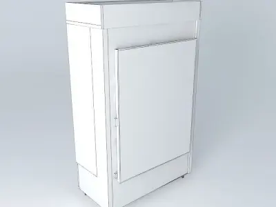 Kit821B display case with glass shelves Free 3D model