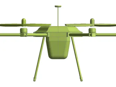 Hexacopter solid CAD for CFD 3D model