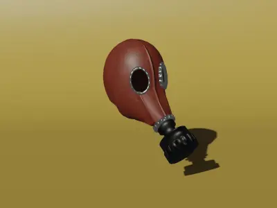 gas mask Low-poly 3D model 14