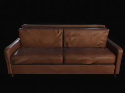Classic Comfortable Sofa 8K Free low-poly 3D model