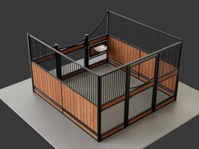 Horse stall 3D model purchase
