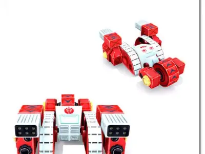 Future combat vehicle  Low-poly 3D model