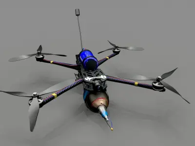 FPV KAMIKAZE DRONE Low-poly 3D model
