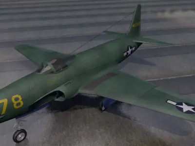 Lockheed P-80 Shooting Star 3D model