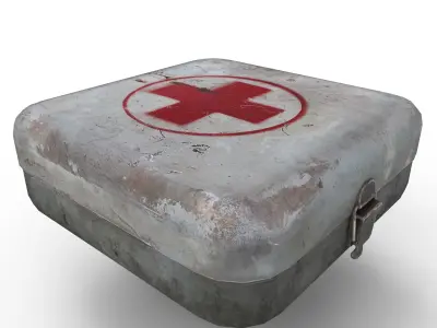 First aid kit  Low-poly 3D model