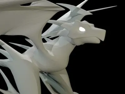 Flying Dragon Low-poly 3D model