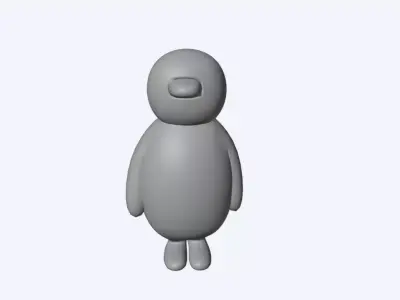 Cute Penguin 3d model Low-poly 3D model