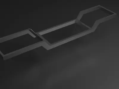 Car Chassis Low-poly 3D model