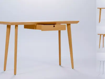 Ikea Lisabo wooden table desk Free 3D model