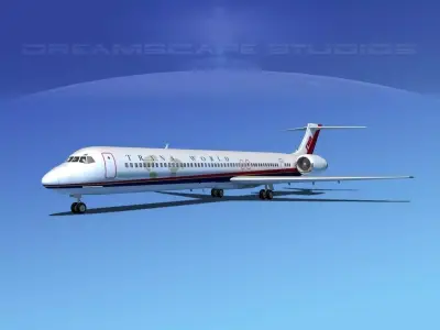 Douglas MD-80 Trans World Airways 3 3D model