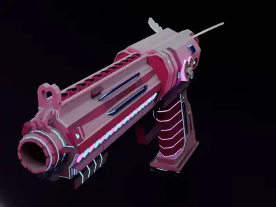 Sci-Fy Heart Gun 3D model