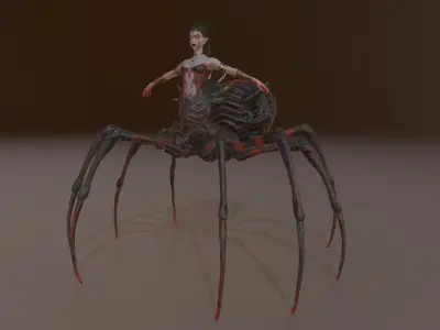 Spider Queen Low-poly 3D model