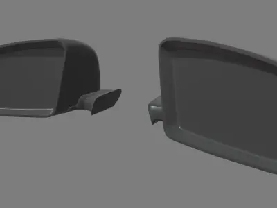 Car Mirror 010 Low-poly 3D model