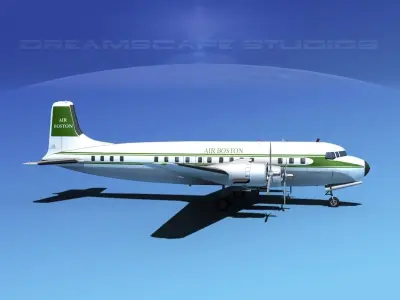 Douglas DC-7B Air Boston 3D model